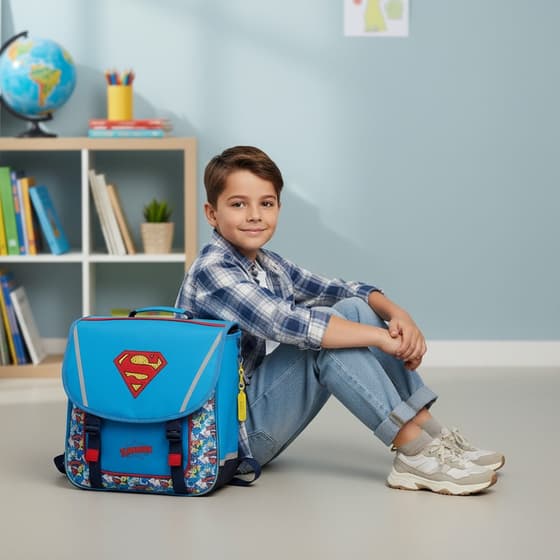Cartable-SUPERMAN-Comics-38-cm-2-compartiments-KIDDCC56323