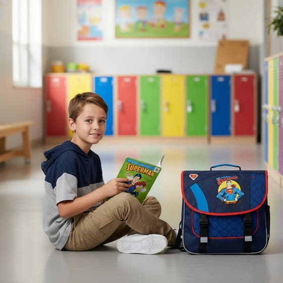 Cartable-SUPERMAN-Man-Of-Steel-38-cm-2-compartiments-KIDDCC56324