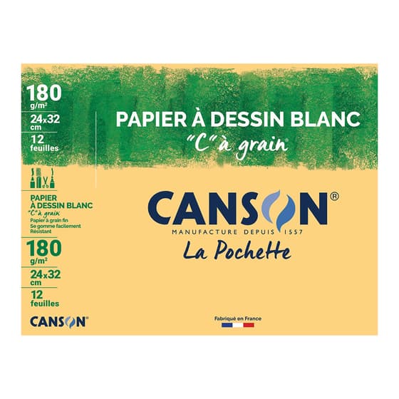 3096700-pochette-papier-a-dessin-blanc-'c'-a-grain-24x32cm-12fl-180gm2