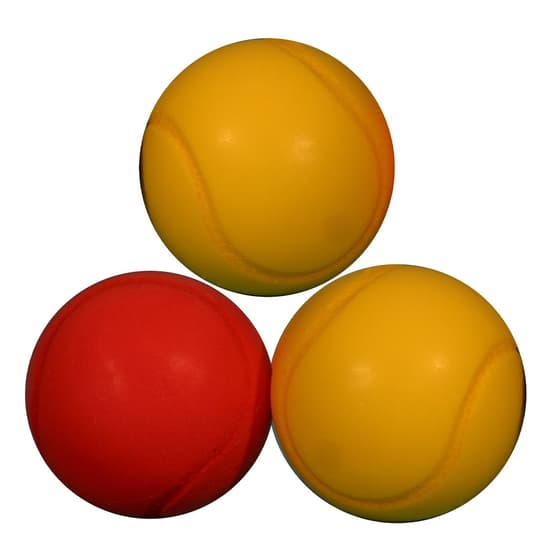 2296200-sachet-de-3-balles-de-tennis-first-loisir-en-mousse-colorée
