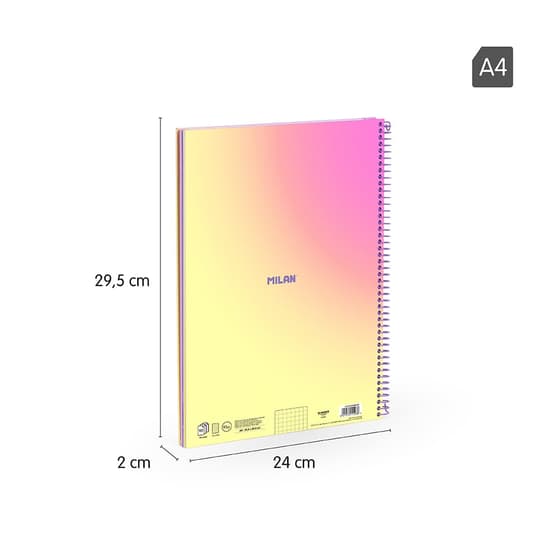 mil57143e90sny-cahier-a4-milan-sunset-jaune-a-spirale-petits-carreaux-5x5-180p-95g-4