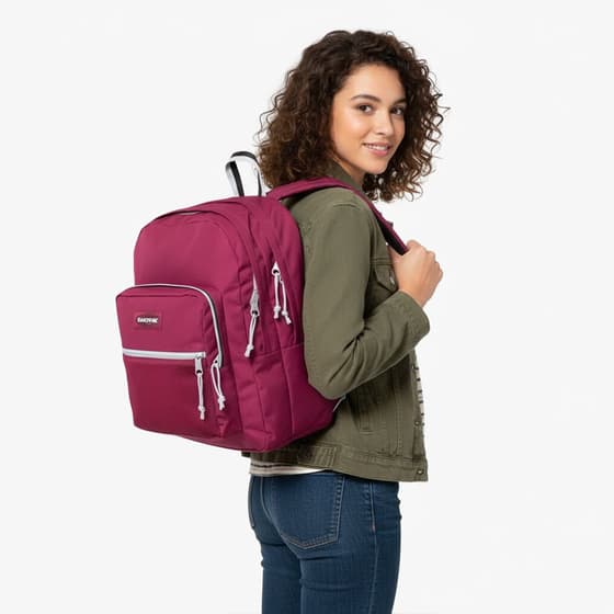 Sac-à-dos-EASTPAK-Pinnacle-Kontrast-Prep-Burgundy-2-compartiments-bordeaux-EK0000608S8