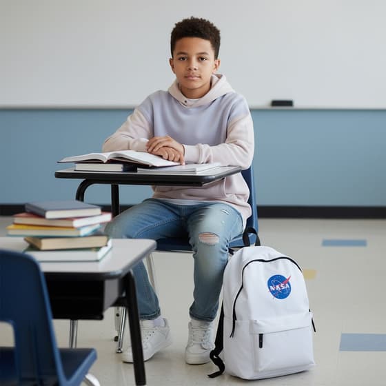 Sac-à-dos-NASA-USA-1-compartiment-Blanc-LAPDES25211NAS204FILB