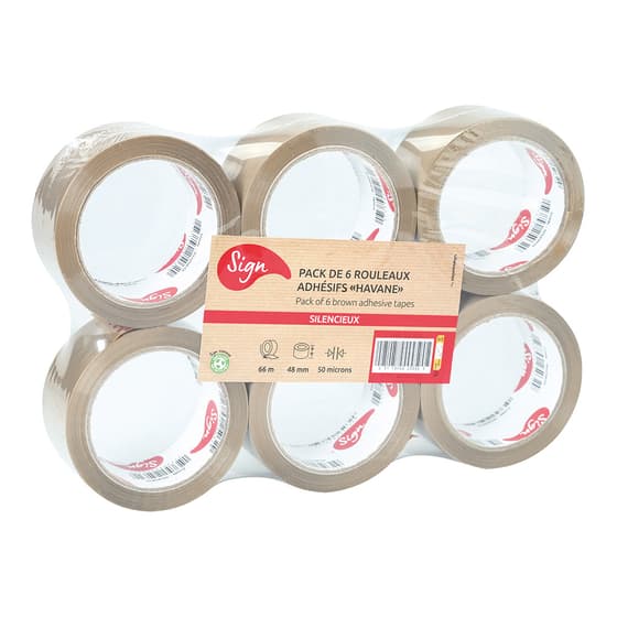 carsg25032-6-rouleaux-adhesifs-silencieux-48mm-x-66m-polypropylene-havane-1