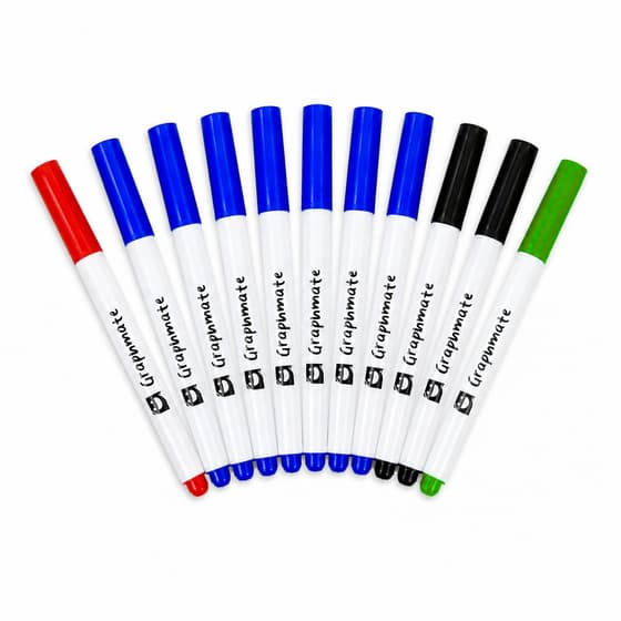 Set de 12 feutres GRAPHMATE pour ardoise blanche pointe moyenne - éventail