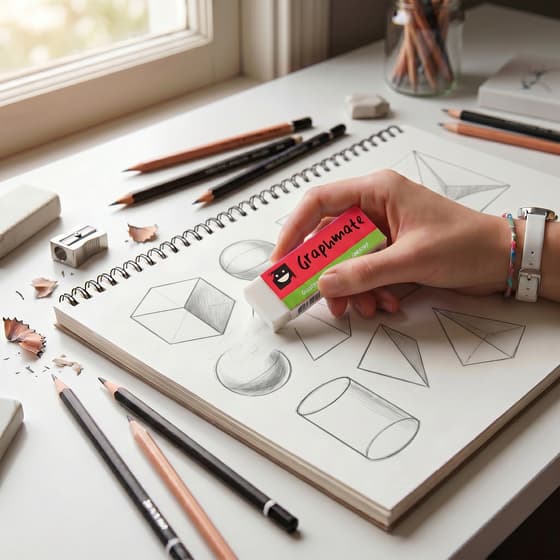 Gomme blanche Graphmate - mise en situation