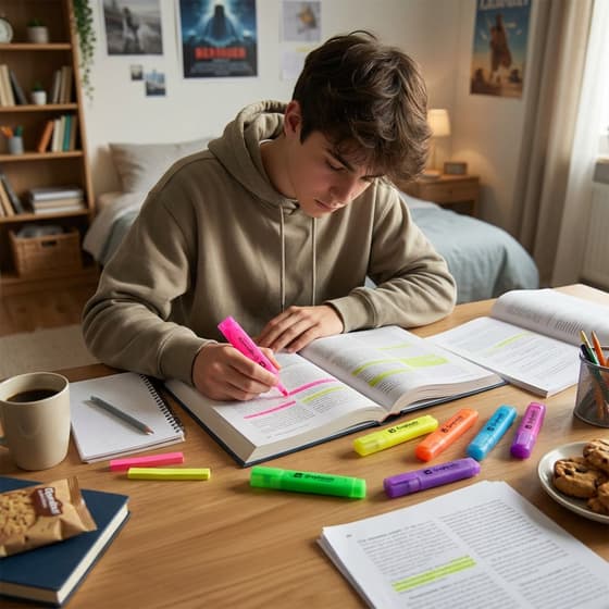 Pochette de 5 surligneurs GRAPHMATE - mise en situation