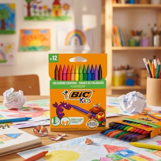 VA-Crayons plastidécor BIC 12 craies de coloriage 2
