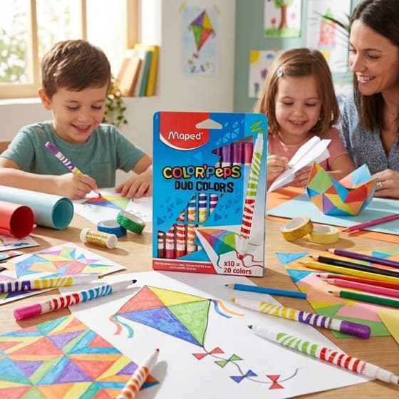 VA-10 feutres double pointe MAPED Duo Colors 20 couleurs