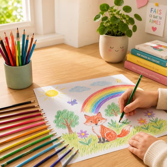 18 Crayons de couleur GRAPHMATE - mise en situation