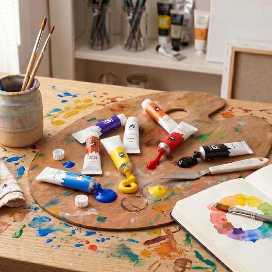 10 Tubes de gouache 10ml GRAPHMATE - mise en situation 1
