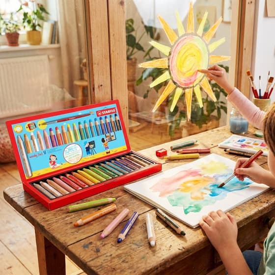VA-18 crayons de couleur STABILO Woody 3en1 avec taille-crayon