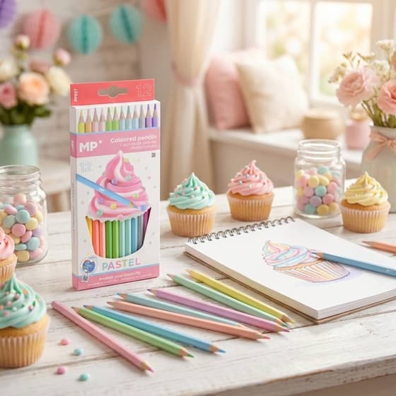 12 crayons de couleur Pastel MP
