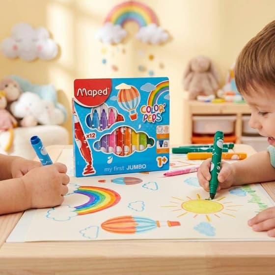 12 feutres MAPED Jumbo 1er Age