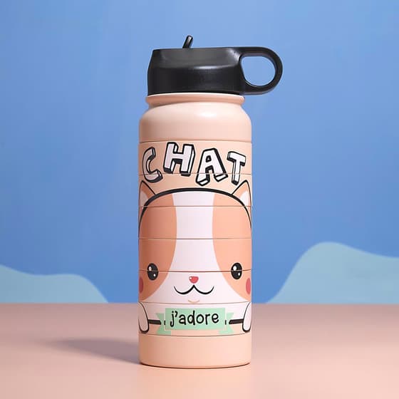 cmpka0801rose-gourde-enfant-acier-inoxydable-chat-kawaii-puzzle-750ml-rose-5