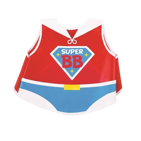 PU1047-Bavoir-tablier-super-bébé-TOM-ET-ZOÉ-rouge