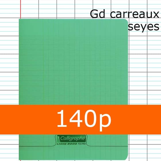 18245C-cahier-polypro-vert-calligraphe-17x22-140-pages-grands-carreaux