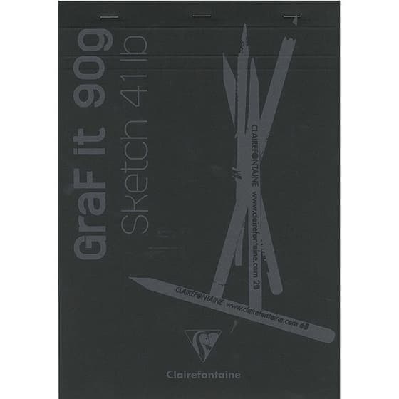 96841C-Bloc-croquis-A4-Graf-It -noir-broché-80-feuilles-détachables-90g