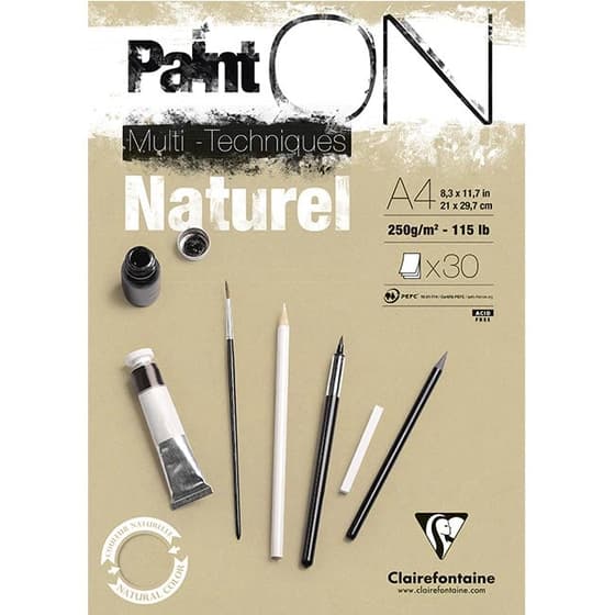 96540C-Bloc-papier-beige-multitechnique-Paint-On-A4-30-feuilles-250g