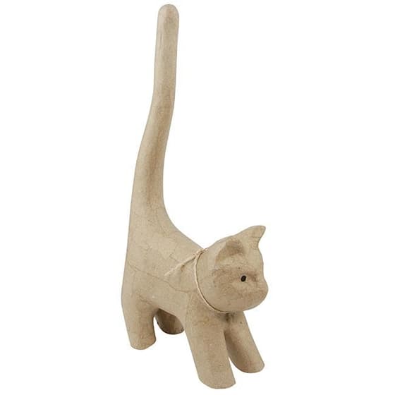 AP129O-Figurine-papier-mâché-pulpé-petit-chat-curieux