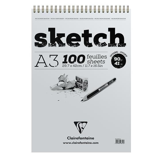 96642C-Sketch-book-CLAIREFONTAINE-A3-100-feuilles-ivoire-90g