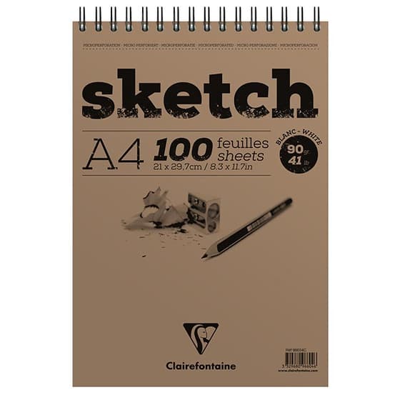 96604C-Sketch-book-CLAIREFONTAINE-A4-100-feuilles-blanches-90g