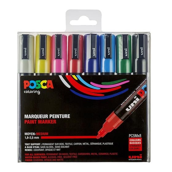 PC5M8-pochette-de-8-posca-pc5m8-pointe-moyenne-couleur-assorties