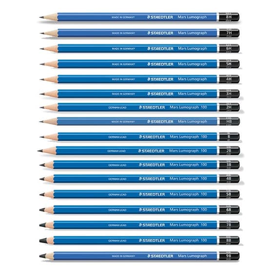Crayon-à-papier-graphite- Staedtler-Lumograph-100