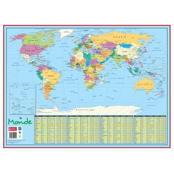bosmccm-sous-main-carte-monde-politique-40,5-x-55-cm