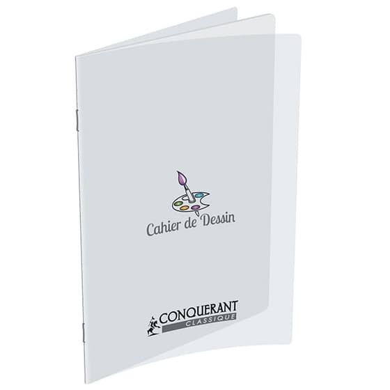 cah06-0036-cahier-de-dessin-conquerant- polypro-incolore-17x22-32p