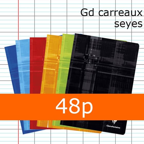 CAH01-0168_Cahier_24x32_CLAIREFONTAINE_grands_carreaux