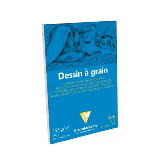 REP02-0010_Bloc_de_40_feuilles_papier_dessin_a _grain_CLAIREFONTAINE_A4_125g