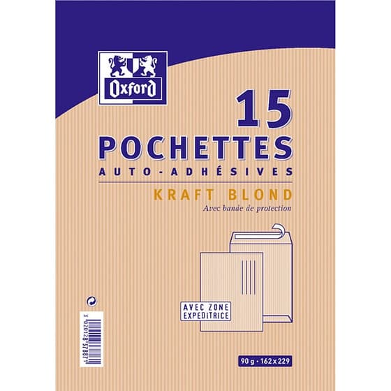 REP05-0003_15_enveloppes_kraft_162x229mm_OXFORD_Autoadhesives_90g
