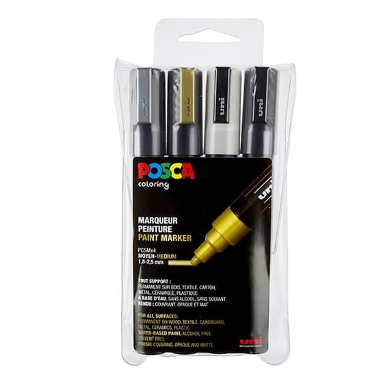 asspc5m4aass09-set-4-posca-or-argent-blanc-noir