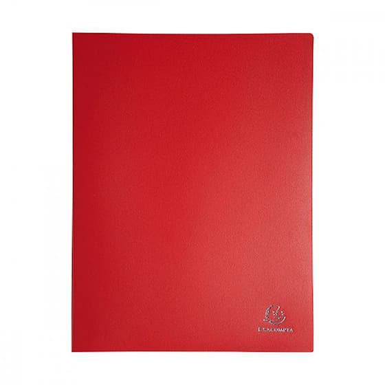 Protege-documents-EXACOMPTA-A4-80-vues-40-porte-vues-rouge