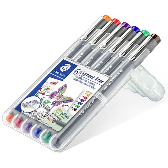 30805SSB6-etui-chevalet-de-6-stylo-feutre-staedtler-pigment-liner-308-pointe-calibree