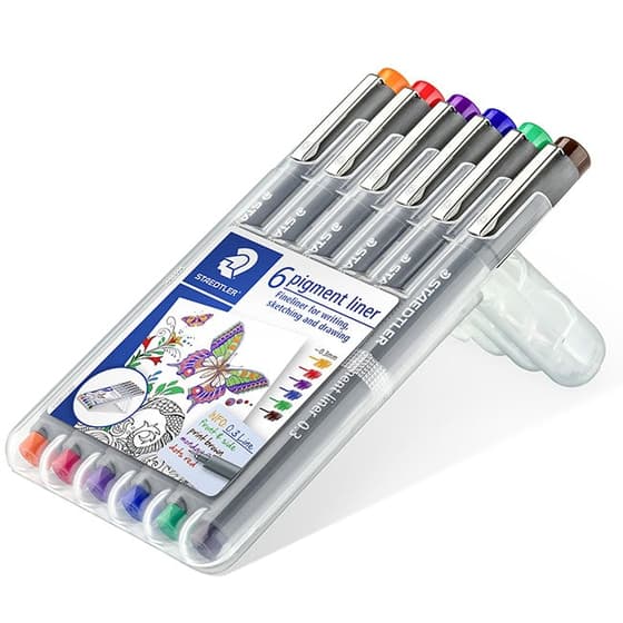 30803SSB6-etui-chevalet-de-6-stylo-feutre-staedtler-pigment-liner-308-pointe-calibree