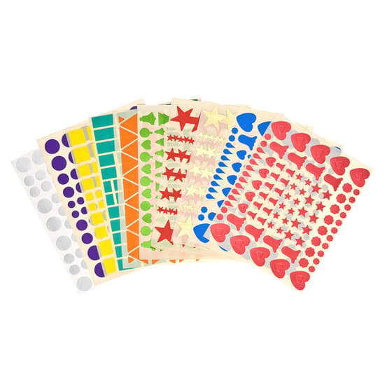 662745-Lot 10 planches de gomettes autocollantes