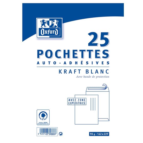100104857-25-enveloppes-kraft-a5-c5-auto-adhesives-oxford-blanches-90g