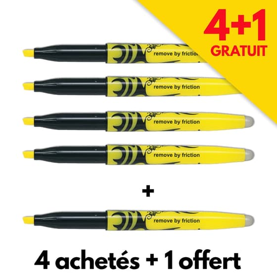 offre-speciale-5+1-gratuit-surligneur-effacable-frixion-light-jaune-pilot