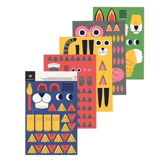 CLA201887C-kit-decoratif-animaux-pour-paquets-cadeaux-clairefontaine