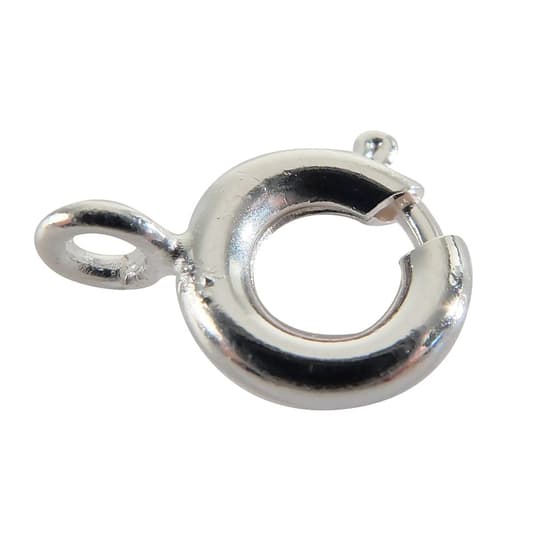 268413-4-fermoirs-à-ressort-7mm-couleur-argent
