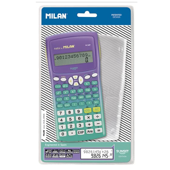 MIL159110SNGRBL-calculatrice-scientifique-college-milan-m240-sunset-violet-vert