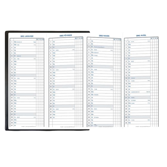 042024Q-agenda-dépliant-mensuel-quovadis-anoslim-fr-impala-7,5x20cm-2021-noir-1