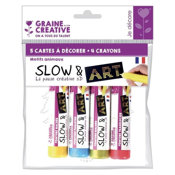 DTM616377-lot-de-4-crayons-peinture-3d -low-art-5-cartes-animaux-blanc-6