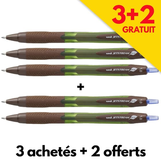 asssxn150seb-stylo-bille-retractable-uniball-jetstream-sport-eco-pointe-moyenne-bleu3+2offerts