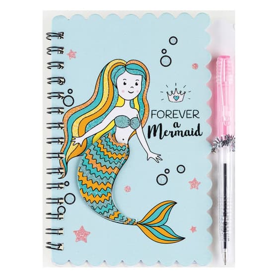 CEN81985-carnet-a-spirale-sirene-a6-60p-ligne-avec-stylo-1