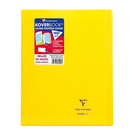 cla981416C-cahier-koverbook-polypro-jaune-clairefontaine-24x32-96p-grands-carreaux-marque-pages-2
