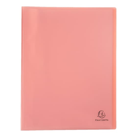 EXA88477E-protege-documents-a4-exacompta-chromaline-pastel-80-vues-40-pochettes-corail