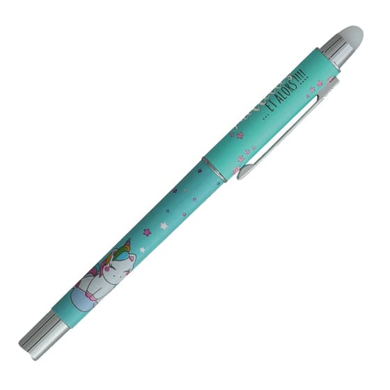 KR24450-stylo-bille-effacable-effacink-ma-vie-de-licorne-turquoise-encre-bleue-3